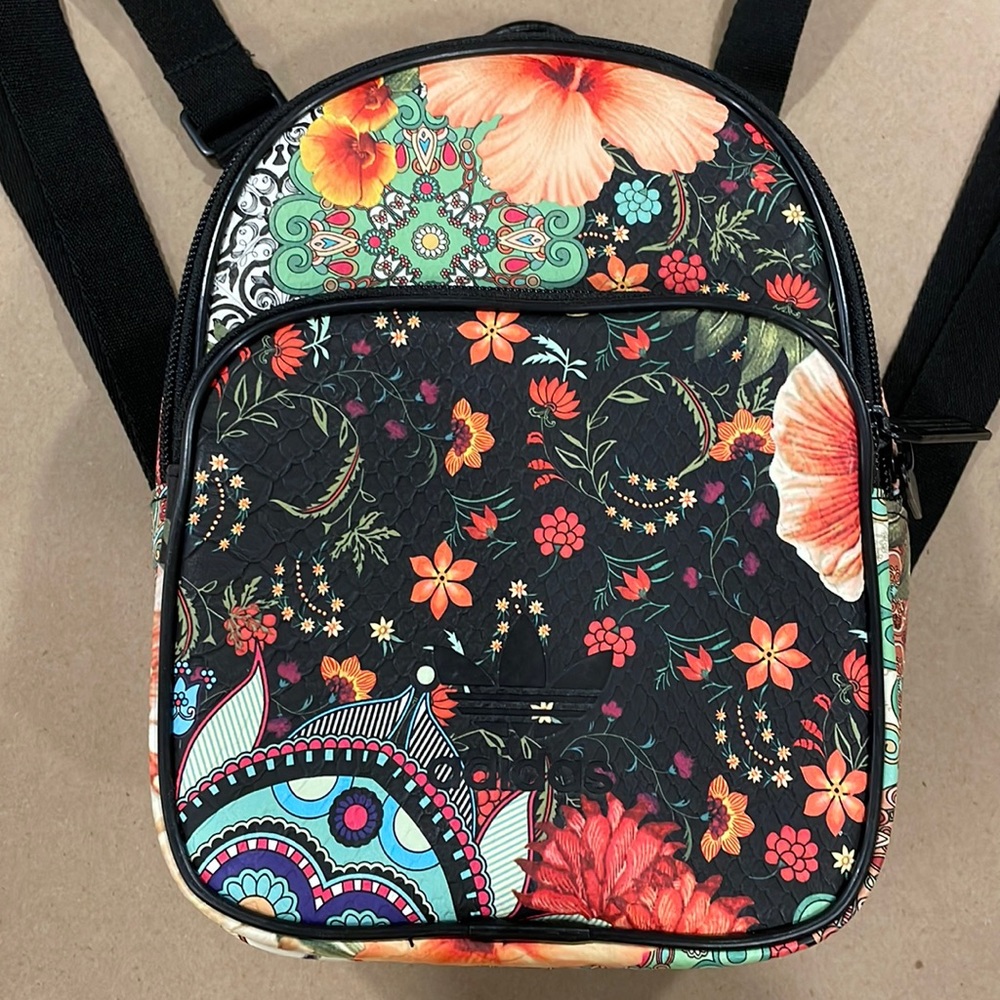Floral Black Backpack